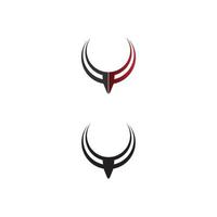 Bull and buffalo head cow animal  sport logo vector