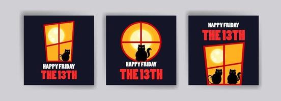 Friday the 13th banner. vector