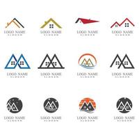 diseño de logotipos inmobiliarios, inmobiliarios y de construcción vector