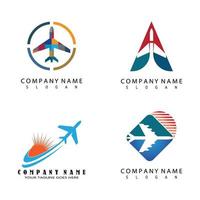 Airplane icon vector illustration design Logo Template