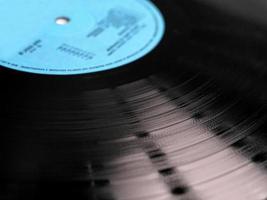 Vinyl record grooves photo