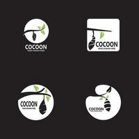 Cocoon icon and symbol vector template illustration