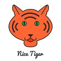 tigre logo o icono vector