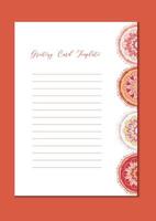 Mandala vintage template card vector