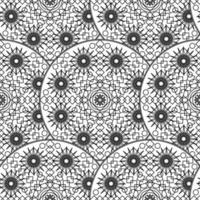 mandala monocromático blanco negro boho de patrones sin fisuras vector