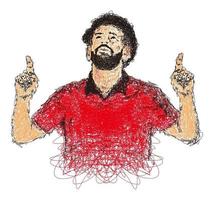 garabato, arte, pelota, jugador, ilustración, vector, imagen vector