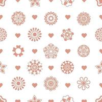 Baby pink abstract floral mandala flower pattern design vector