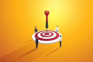 Business people teamwork engaged to achieve a target goals vector
