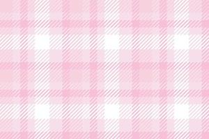 Seamless check pink pattern. Textile tartan plaid swatch vector