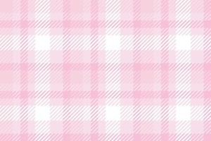 Seamless check pink pattern. Textile tartan plaid swatch vector