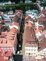 Vista aérea de la ciudad de Heidelberg, Alemania, Europa foto