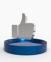 Representación 3D como icono de redes sociales