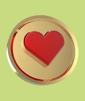 3d rendering heart icon social media photo