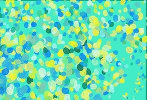 Light Blue, Yellow vector background with lamp shapes.