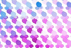 Light Pink, Blue vector pattern with liquid shapes.