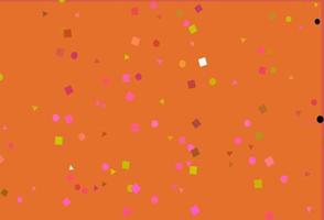 Light Red, Yellow vector texture in poly style with circles, cubes.