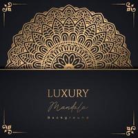 Luxury mandala pattern background with golden arabesque vector