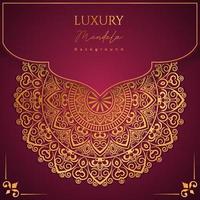 Luxury ornamental mandala design background in gold color vector