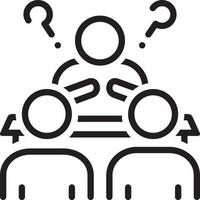 Line icon for considered vector