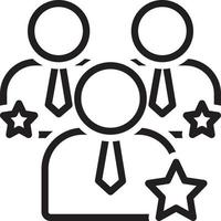 Line icon for competence vector