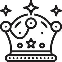 Line icon for crown vector