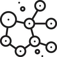 Line icon for cytotoxic vector