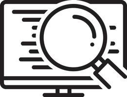 Line icon for decompiler vector