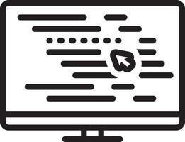 Line icon for decompile vector