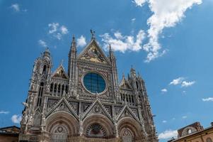 facade of the cathedral of siena photo