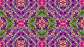 Abstract pink kaleidoscope background with symmetrical pattern. video