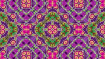 Abstract pink kaleidoscope background with symmetrical pattern. video