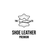 leather craft logo icon design vector