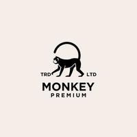 monkey long tail vintage premium logo vector