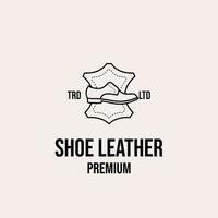 shoe leather craft premium logo vector