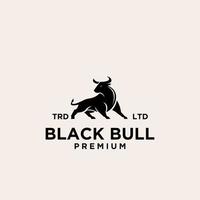 black bull premium vintage logo vector