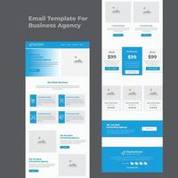 Marketing Email Newsletter Template for a corporate brand vector