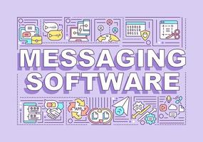 Messaging software word concepts banner vector