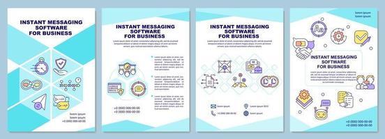 Instant message software for business brochure template vector