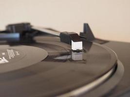 Vinyl record spinning photo