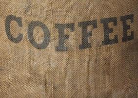 Roasted coffee sack photo