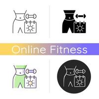 Online seasonal fitness marathons icon. vector