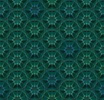 Dark green geometric abstract seamless pattern of polygons triangles. vector