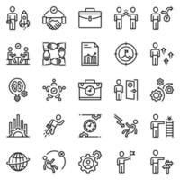 conjunto de iconos de gestión - ilustración vectorial. vector