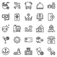 Travel icon set - vector illustration .