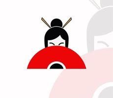 diseño de logotipo para restaurante japonés vector