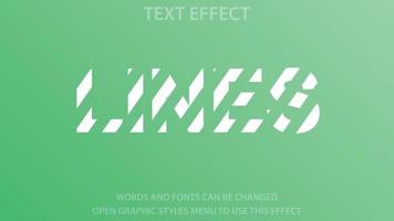 striped lines text effect. EPS 10 vector