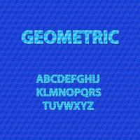 Ilustración de vector de efecto de texto geométrico editable