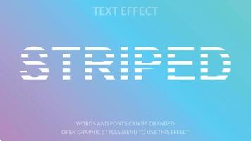 striped lines text effect. EPS 10 vector