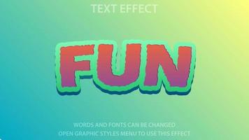 plantilla de efecto de texto divertido. editable. eps 10 vector