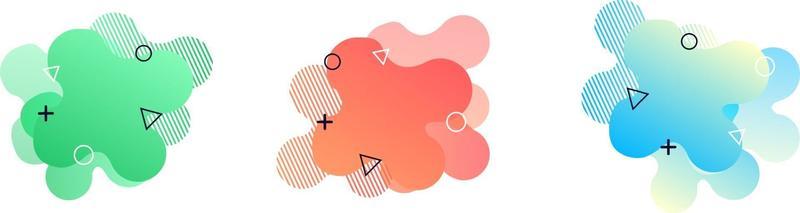 Modern geometric badges set. Eps10 vector